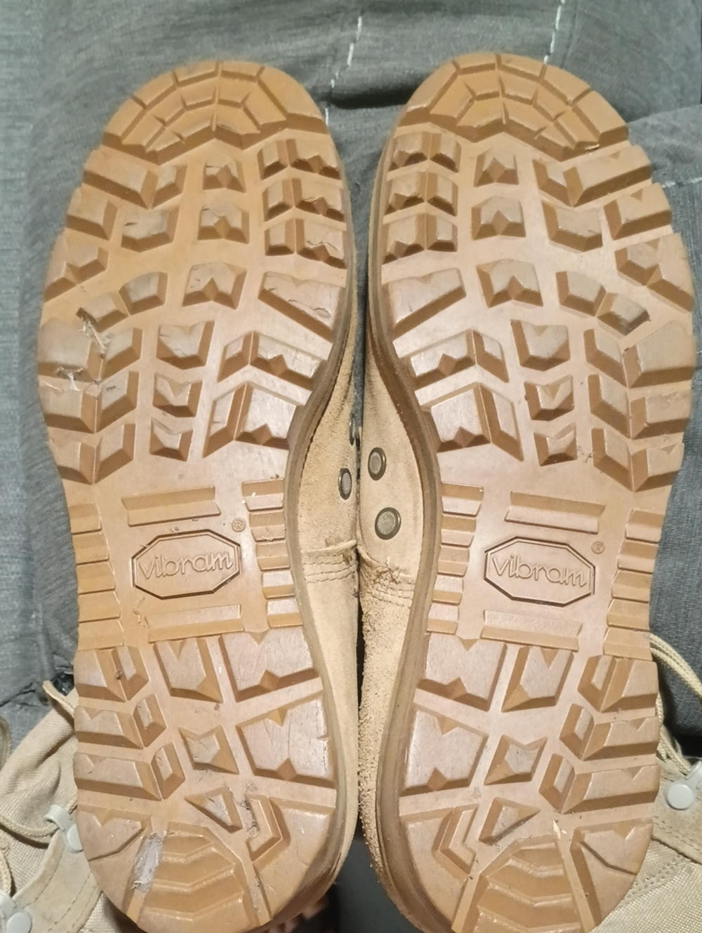 Vibram Men's Light Tan Trail Boots with Rugged Soles